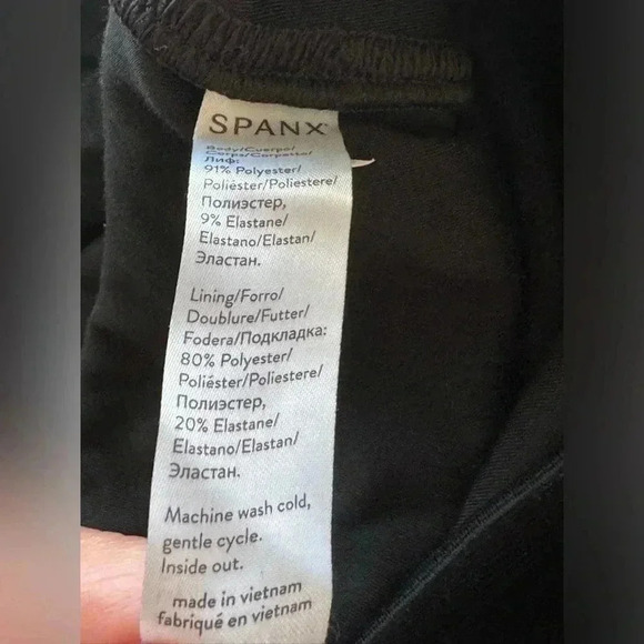 SPANX Velvet Leggings Black Stretch Shapewear Bodycon High Waist Versatile - Picture 8 of 10